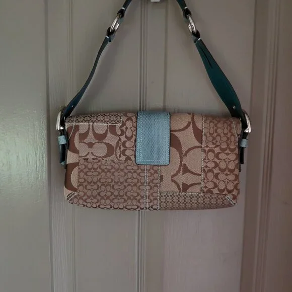 Coach Vintage Y2K Optic Signature Demi Shoulder Bag (No. C05Q-3689)